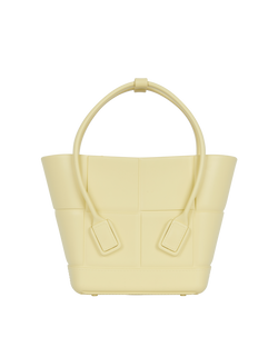 Mini Arco Tote, Rubber, Beige, Entrupy, 4*